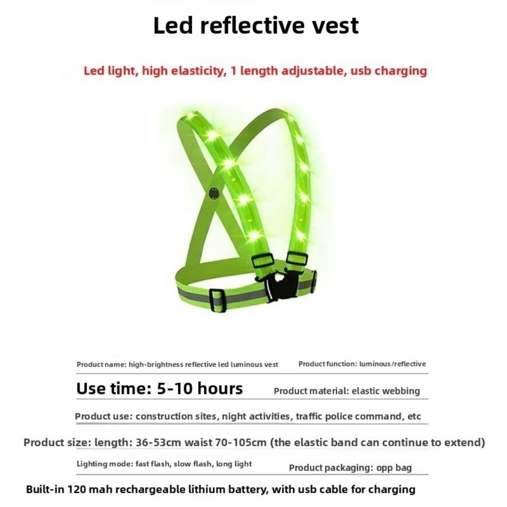 Nuevo Chaleco de Seguridad LED - Reflective Vest Cycling reseña y precio